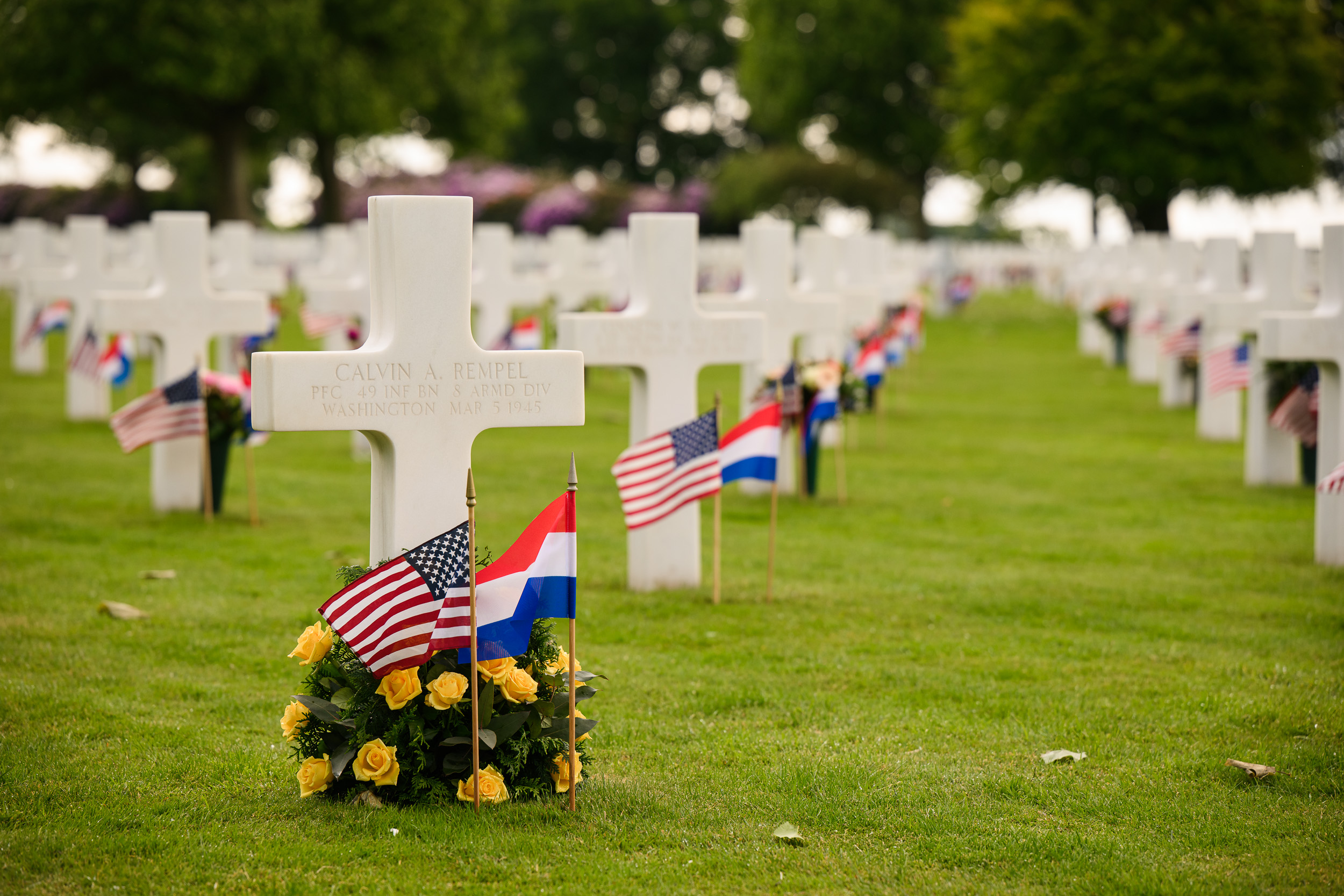 Memorial Day Amerikaanse Begraafplaats