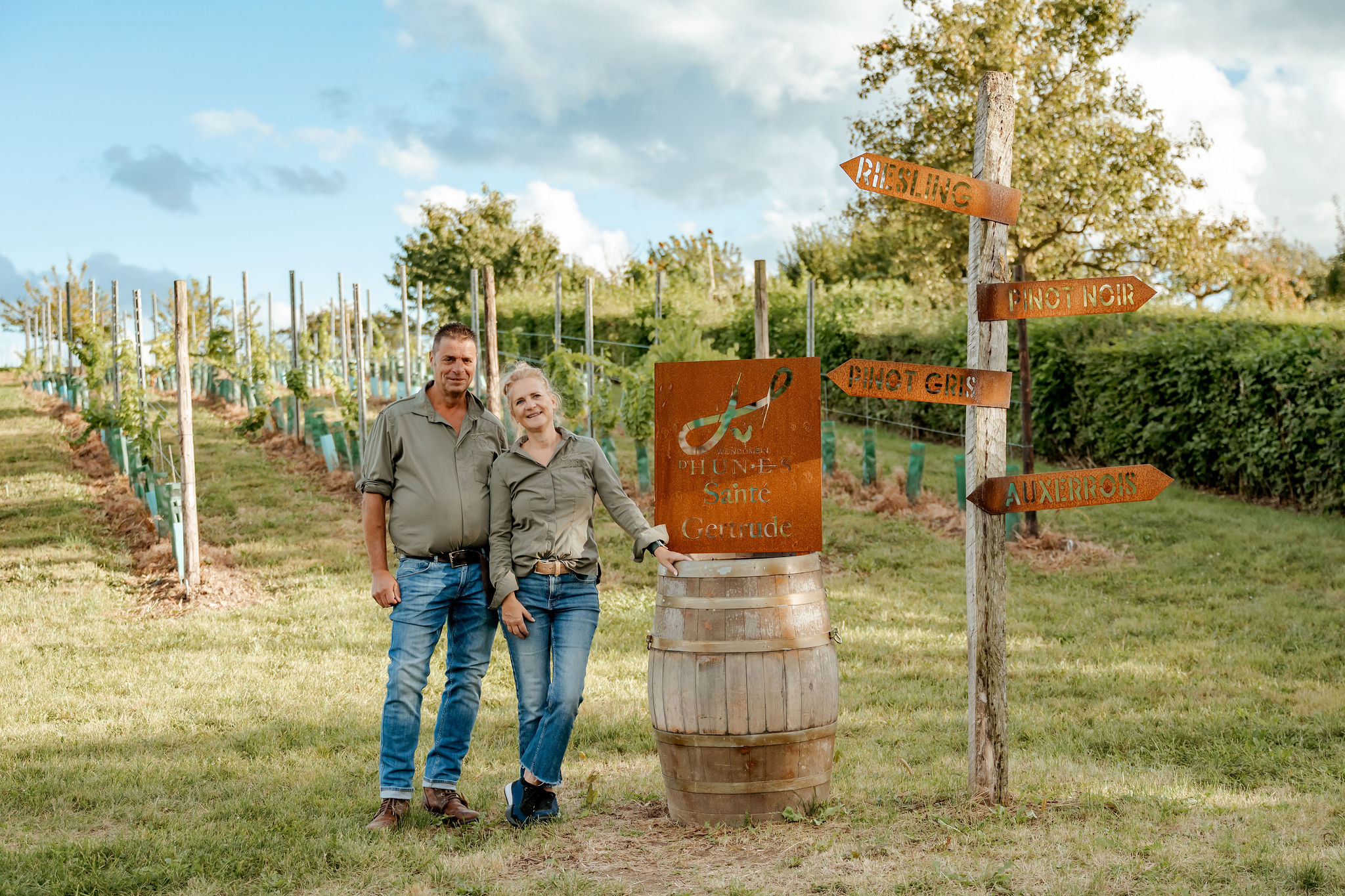 Wijngaard D'Hunes - Locatie Leisendel